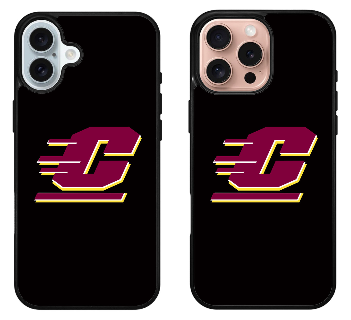 Central Michigan Chippewas Black iPhone 16 | 16 Plus | 16 Pro | 16 Pro Max Case