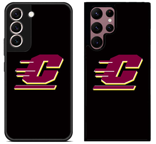 Central Michigan Chippewas Black Samsung Galaxy S22 | S22+ | S22 Ultra Case