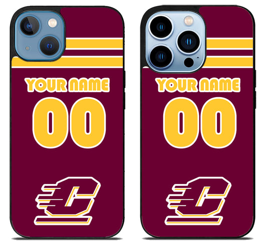 Custom Personalized Central Michigan Chippewas iPhone 13 | 13 Mini | 13 Pro | 13 Pro Max Case