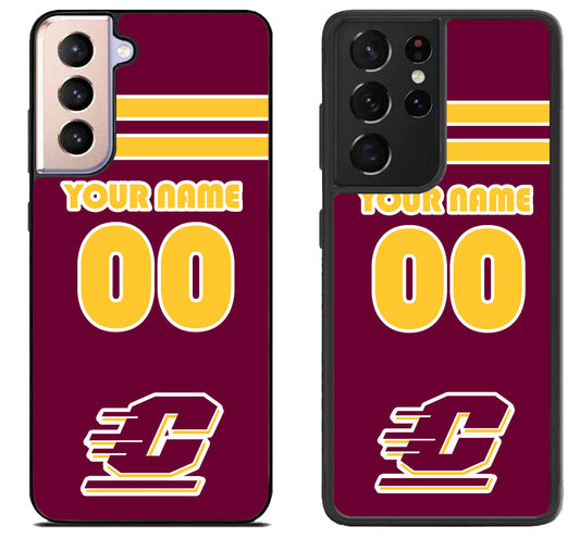 Custom Personalized Central Michigan Chippewas Samsung Galaxy S21 | S21 FE | S21+ | S21 Ultra Case