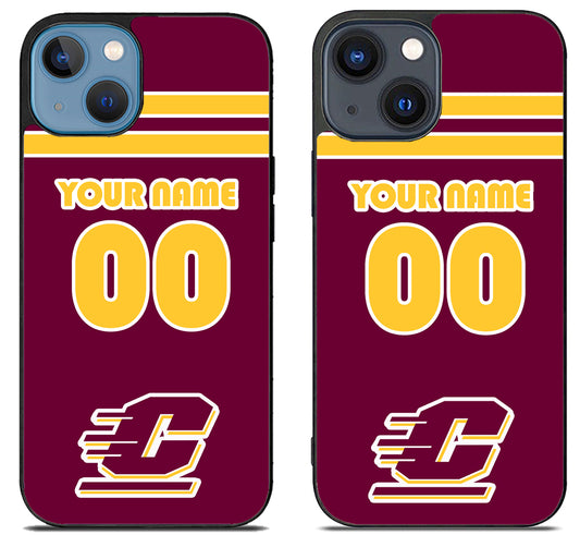 Custom Personalized Central Michigan Chippewas iPhone 15 | iPhone 15 Plus Case