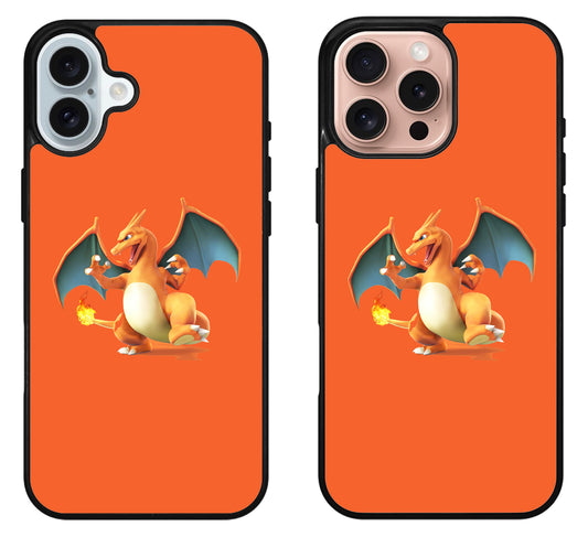 Charizard Pokemon Orange iPhone 16 | 16 Plus | 16 Pro | 16 Pro Max Case