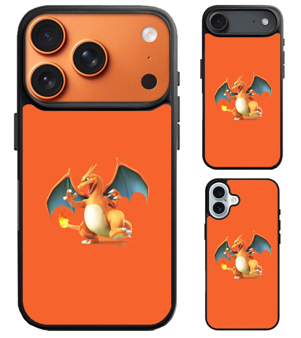 Charizard Pokemon Orange iPhone Air | iPhone 17 | 17 Pro | 17 Pro Max Case