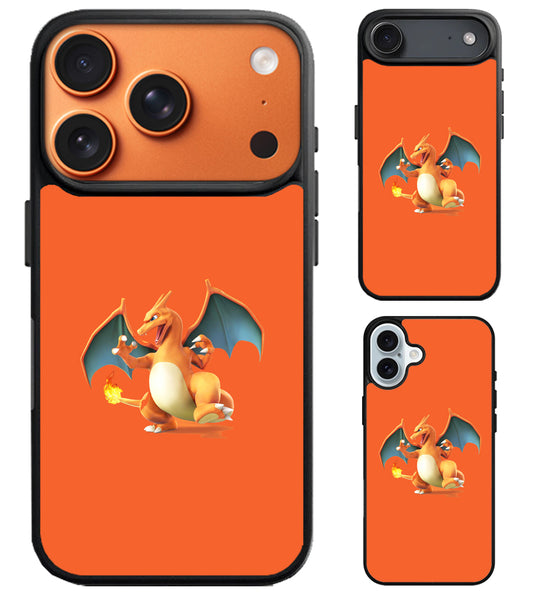 Charizard Pokemon Orange iPhone Air | iPhone 17 | 17 Pro | 17 Pro Max Case