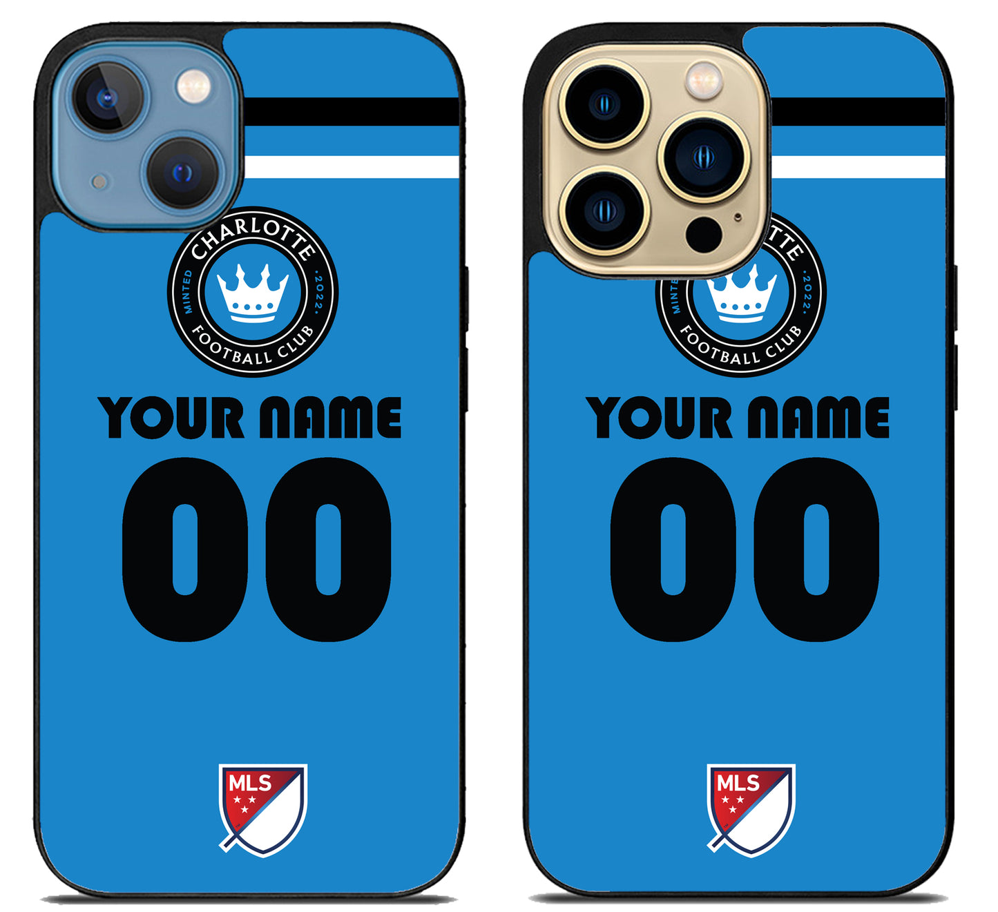 Custom Personalized Charlotte FC MLS iPhone 14 | 14 Plus | 14 Pro | 14 Pro Max Case