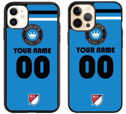 Custom Personalized Charlotte FC MLS iPhone 12 | 12 Mini | 12 Pro | 12 Pro Max Case