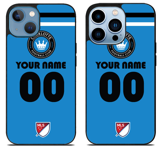 Custom Personalized Charlotte FC MLS iPhone 13 | 13 Mini | 13 Pro | 13 Pro Max Case