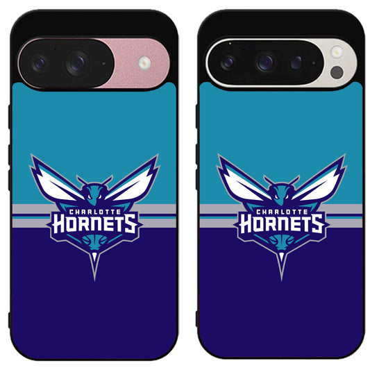 Charlotte Hornets Logo Stripe Google Pixel 9 | 9 Pro | 9 Pro XL Case