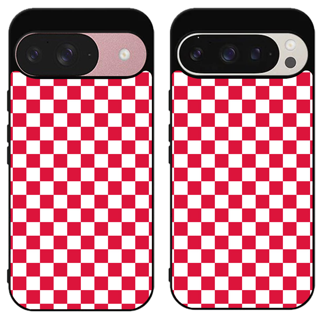 Checkerboard Flame Vans Red And White Google Pixel 9 | 9 Pro | 9 Pro XL Case