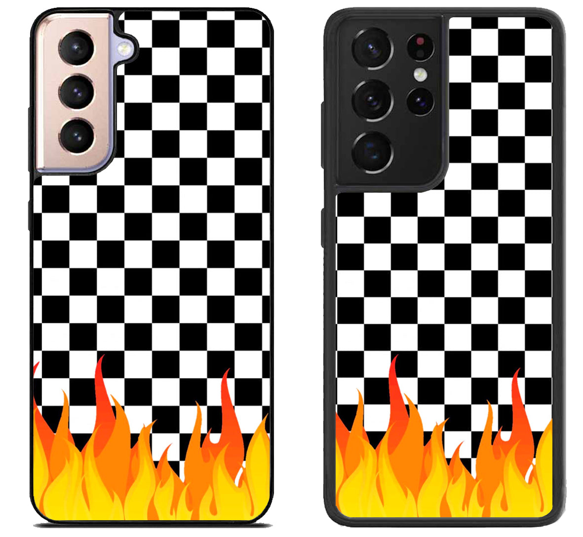 Checkerboard Vanz With Flame Samsung Galaxy S21 | S21 FE | S21+ | S21 Ultra Case