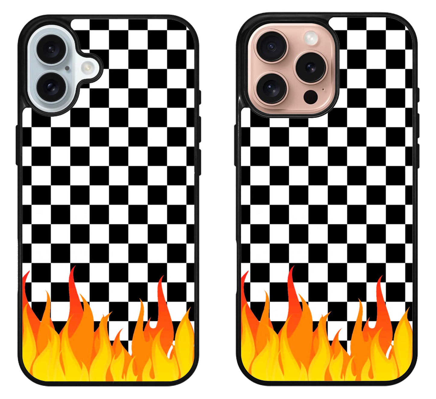 Checkerboard Vanz With Flame iPhone 16 | 16 Plus | 16 Pro | 16 Pro Max Case