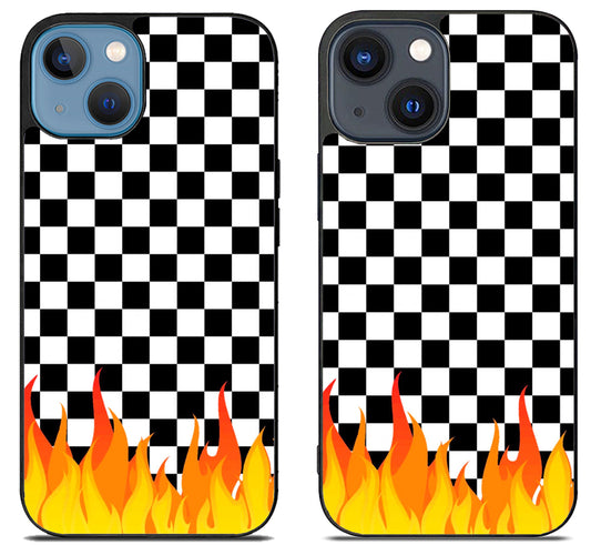Checkerboard Vanz With Flame iPhone 15 | iPhone 15 Plus Case