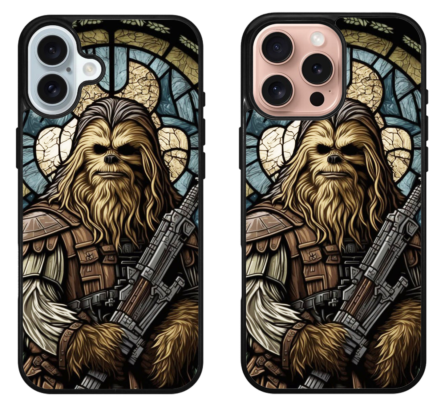 Chewbacca Stained Glass Star Wars iPhone 16 | 16 Plus | 16 Pro | 16 Pro Max Case