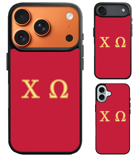 Chi Omega Red iPhone Air | iPhone 17 | 17 Pro | 17 Pro Max Case