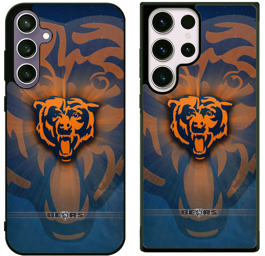 Chicago Bears Logo Background Samsung Galaxy S25 | S25+ | S25 Ultra Case