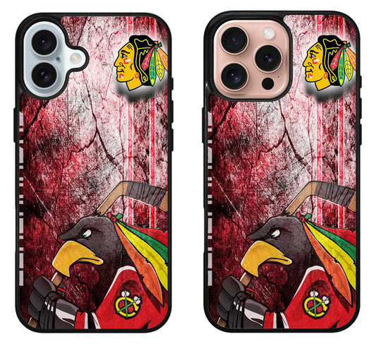 Chicago Blackhawks Background iPhone 16 | 16 Plus | 16 Pro | 16 Pro Max Case