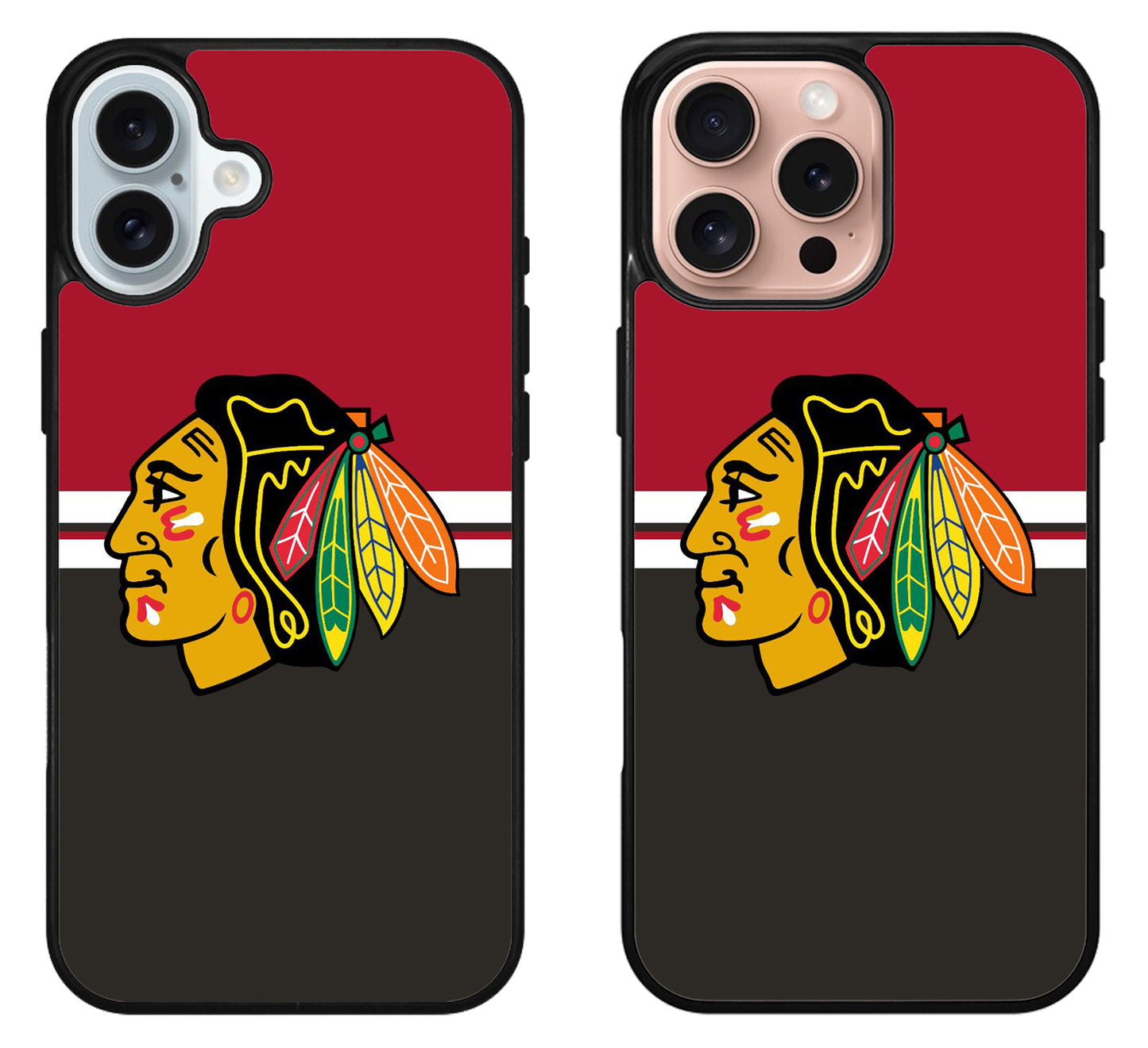 Chicago Blackhawks Logo Stripe iPhone 16 | 16 Plus | 16 Pro | 16 Pro Max Case