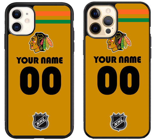 Custom Personalized Chicago Blackhawks NHL iPhone 12 | 12 Mini | 12 Pro | 12 Pro Max Case