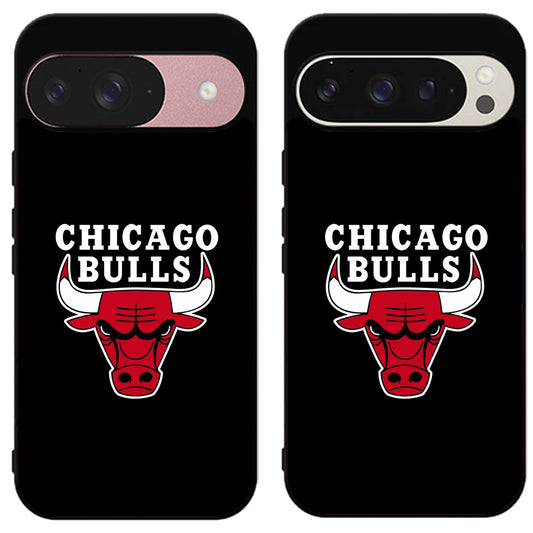 Chicago Bulls Basketball Black Google Pixel 9 | 9 Pro | 9 Pro XL Case