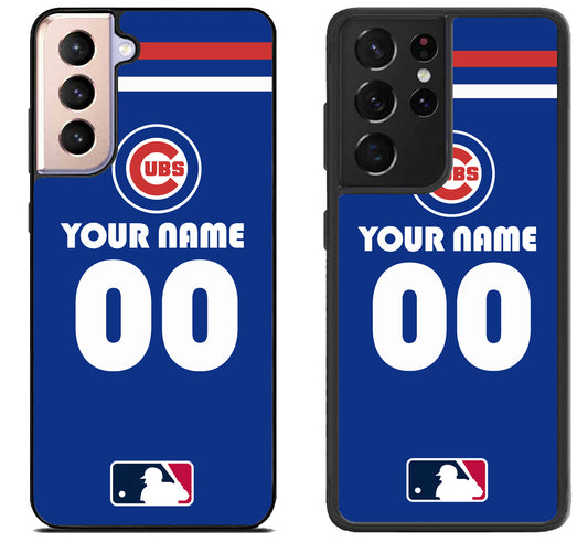 Custom Personalized Chicago Cubs MLB Samsung Galaxy S21 | S21 FE | S21+ | S21 Ultra Case