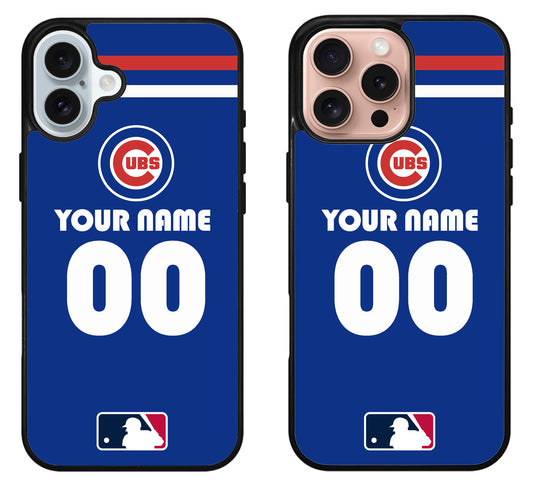 Custom Personalized Chicago Cubs iPhone 16 | 16 Plus | 16 Pro | 16 Pro Max Case