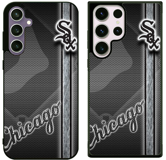 Chicago White Sox Background Logo Samsung Galaxy S25 | S25+ | S25 Ultra Case
