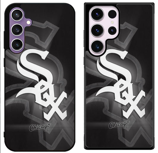 Chicago White Sox Logo Background Samsung Galaxy S24 | S24+ | S24 Ultra Case