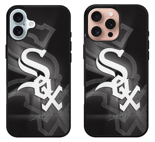 Chicago White Sox Logo Background iPhone 16 | 16 Plus | 16 Pro | 16 Pro Max Case