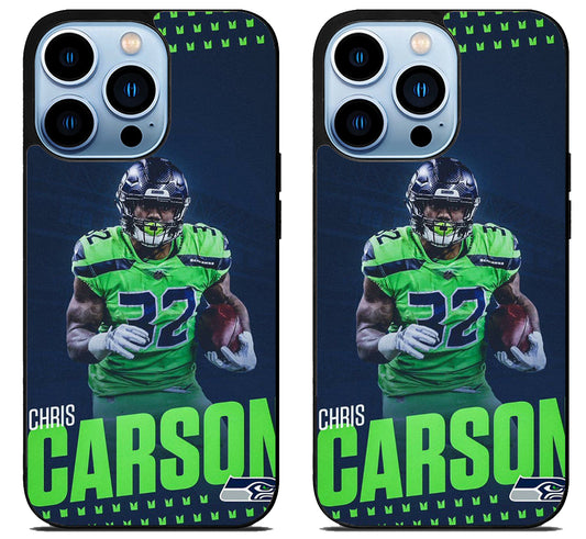 Chris Carson Seattle Seahawks iPhone 15 Pro | iPhone 15 Pro Max Case