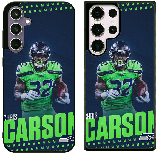 Chris Carson Seattle Seahawks Samsung Galaxy S25 | S25+ | S25 Ultra Case