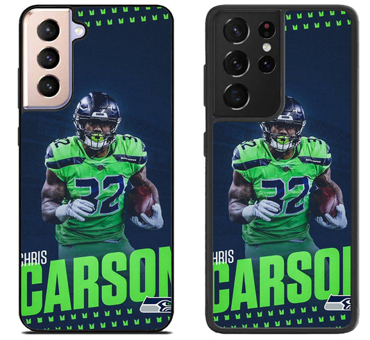 Chris Carson Seattle Seahawks Samsung Galaxy S21 | S21 FE | S21+ | S21 Ultra Case