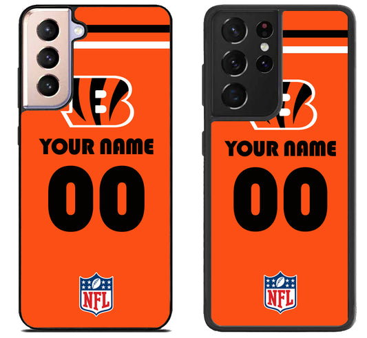 Custom Personalized Cincinnati Bengals NFL Samsung Galaxy S21 | S21 FE | S21+ | S21 Ultra Case