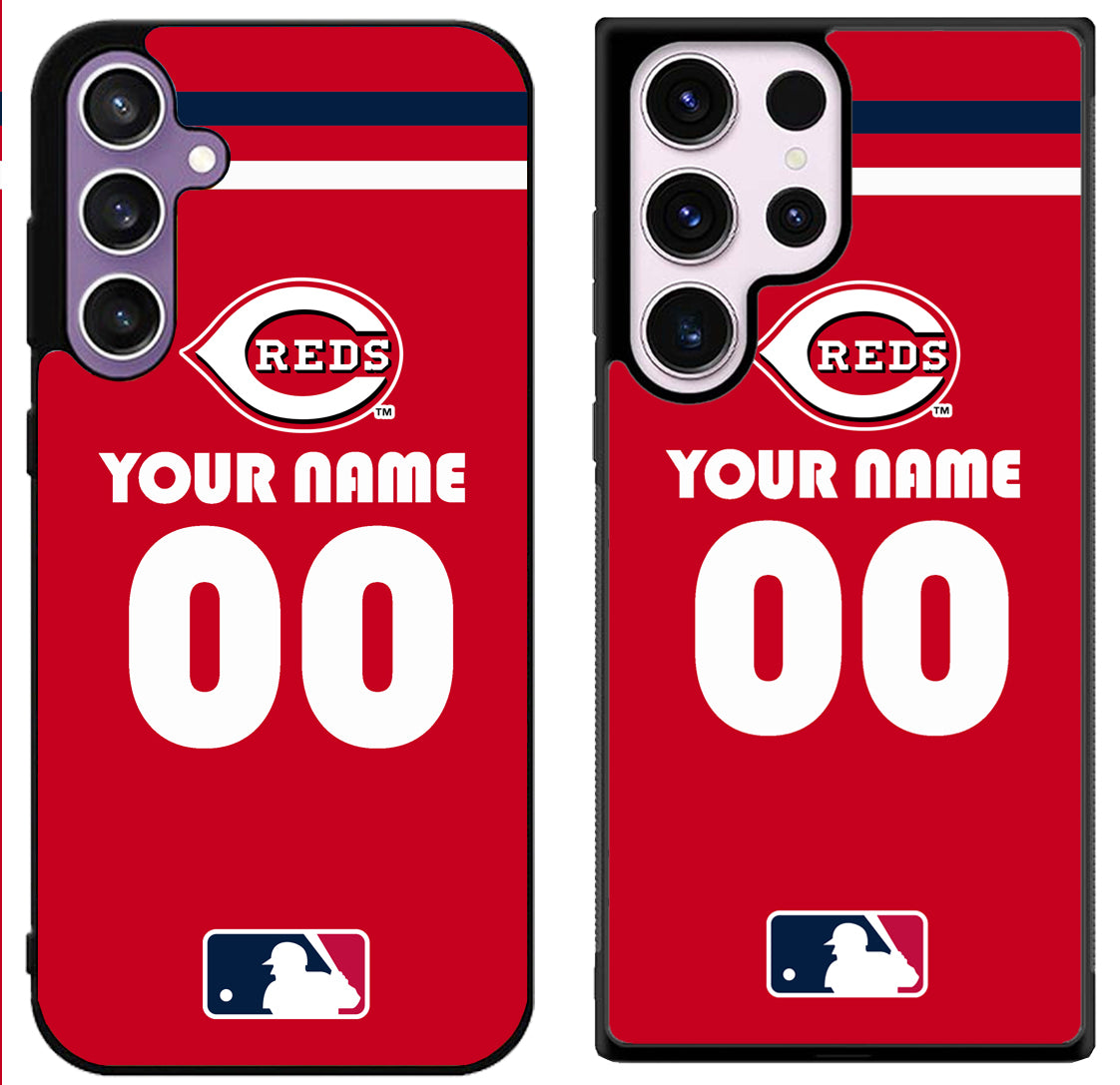 Custom Personalized Cincinnati Reds Samsung Galaxy S24 | S24+ | S24 Ultra Case