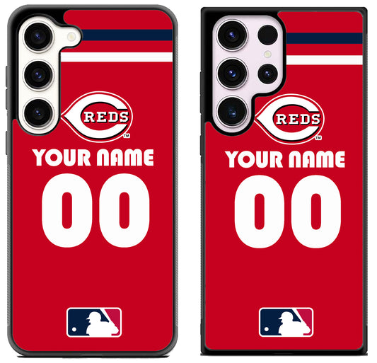 Custom Personalized Cincinnati Reds MLB Samsung Galaxy S23 | S23+ | S23 Ultra Case