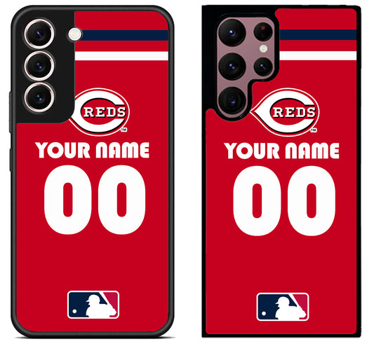 Custom Personalized Cincinnati Reds MLB Samsung Galaxy S22 | S22+ | S22 Ultra Case