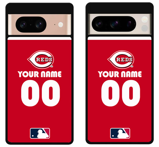 Custom Personalized Cincinnati Reds MLB Google Pixel 8 | 8 Pro Case