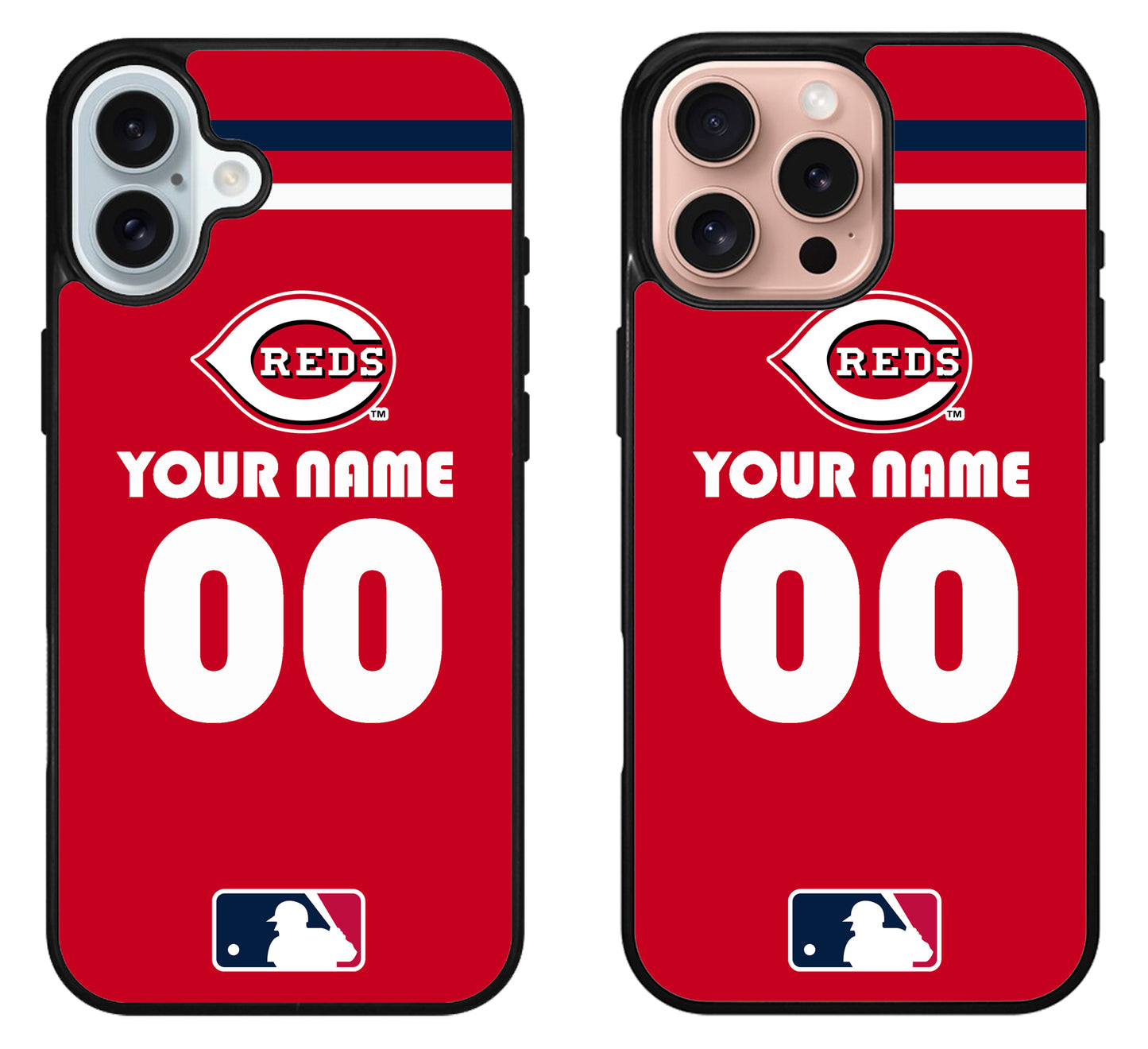 Custom Personalized Cincinnati Reds iPhone 16 | 16 Plus | 16 Pro | 16 Pro Max Case