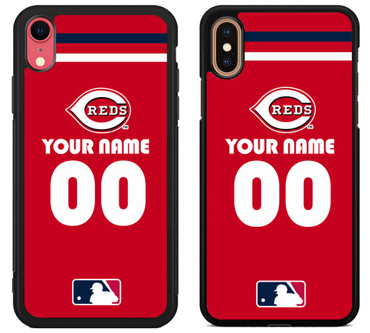 Custom Personalized Cincinnati Reds MLB iPhone X | Xs | Xr | Xs Max Case