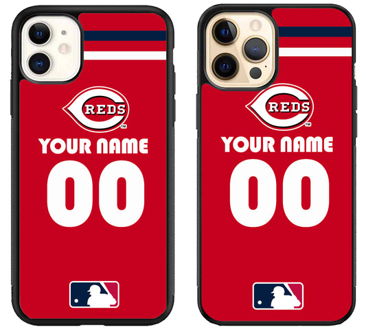 Custom Personalized Cincinnati Reds MLB iPhone 12 | 12 Mini | 12 Pro | 12 Pro Max Case