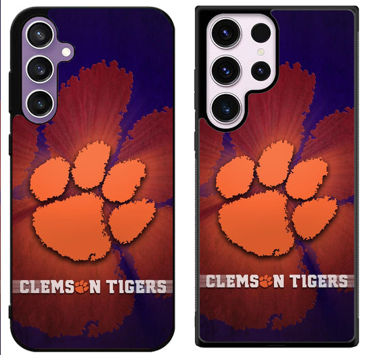 Clemson Tigers Background Samsung Galaxy S24 | S24+ | S24 Ultra Case