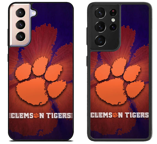 Clemson Tigers Background Samsung Galaxy S21 | S21 FE | S21+ | S21 Ultra Case