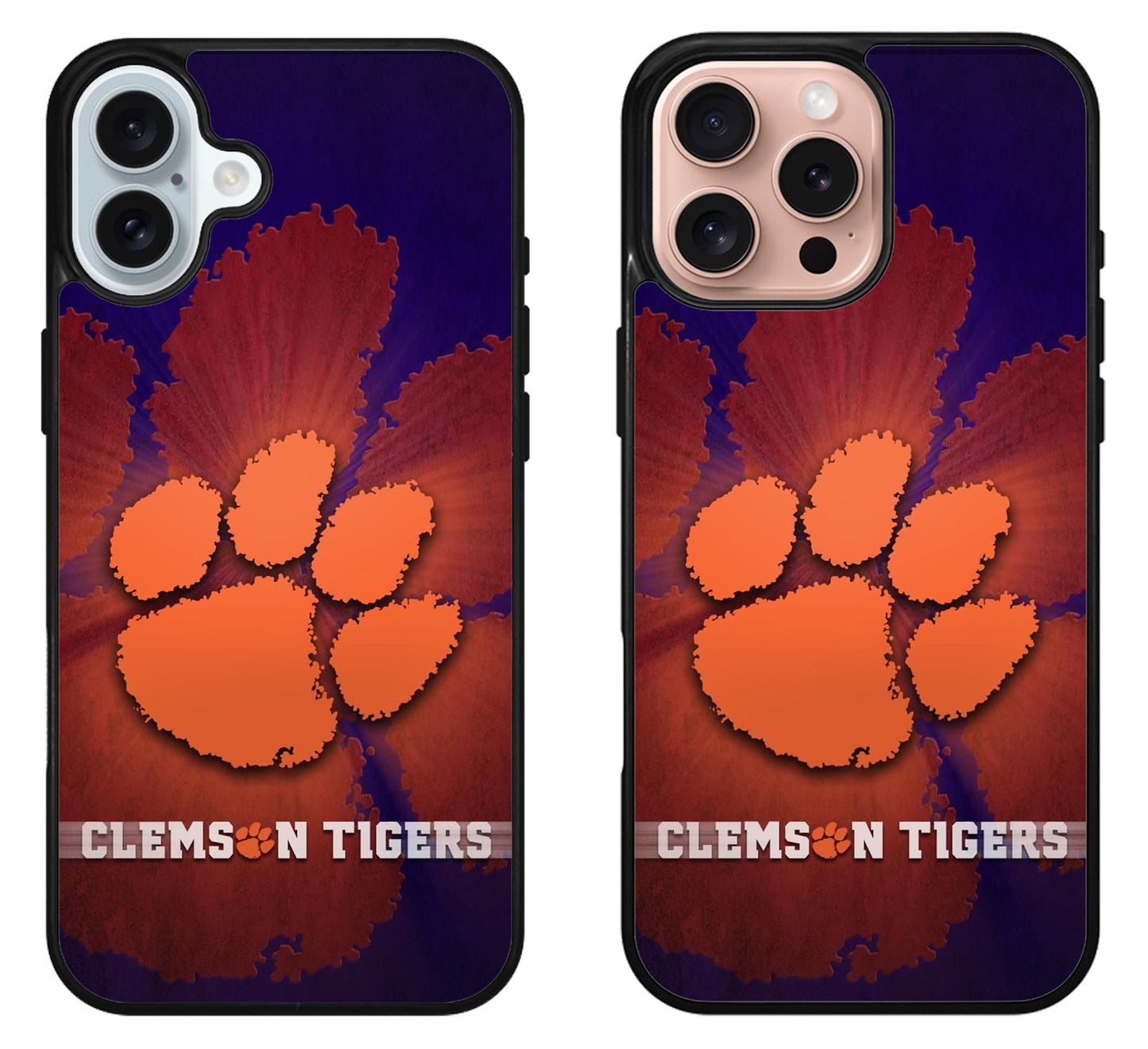 Clemson Tigers Background iPhone 16 | 16 Plus | 16 Pro | 16 Pro Max Case