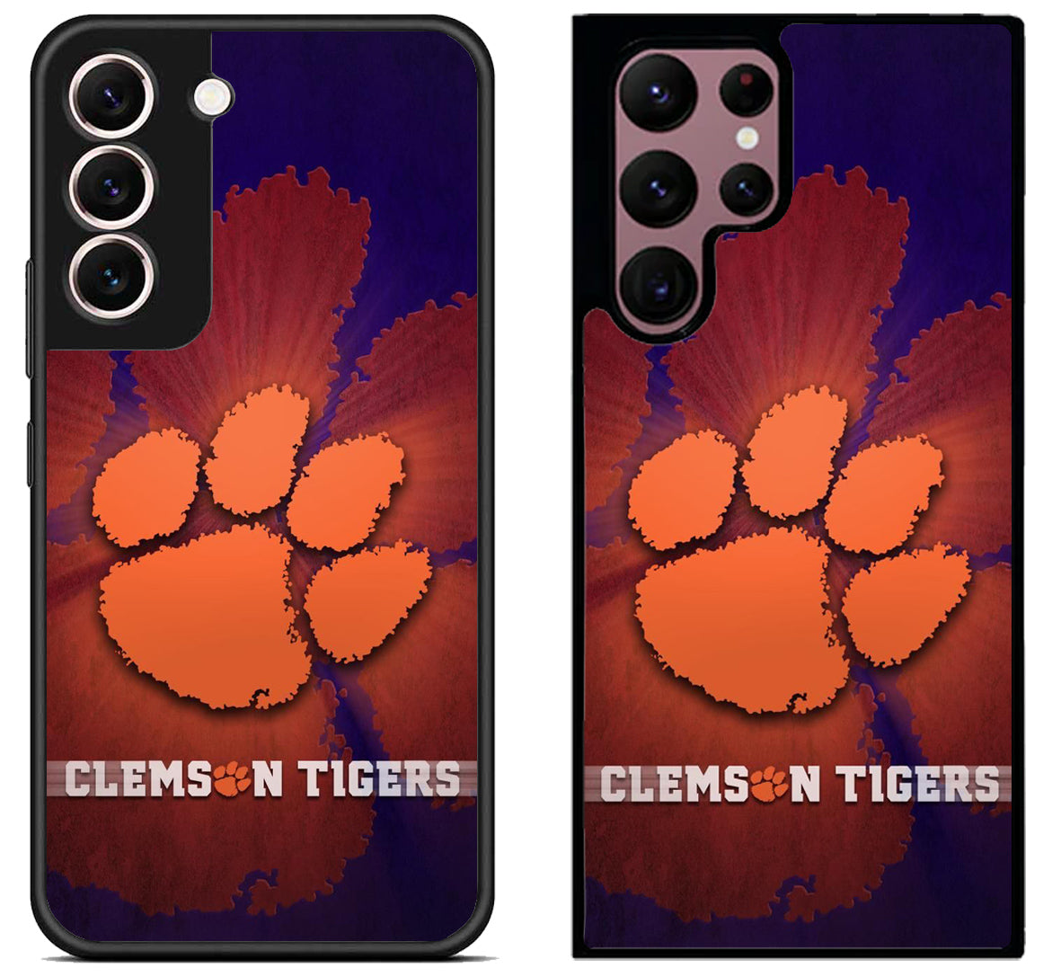 Clemson Tigers Background Samsung Galaxy S22 | S22+ | S22 Ultra Case