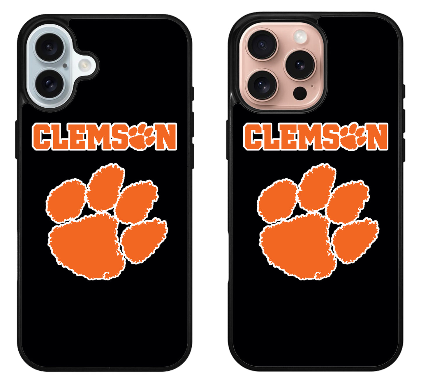 Clemson Tigers Black Cover iPhone 16 | 16 Plus | 16 Pro | 16 Pro Max Case