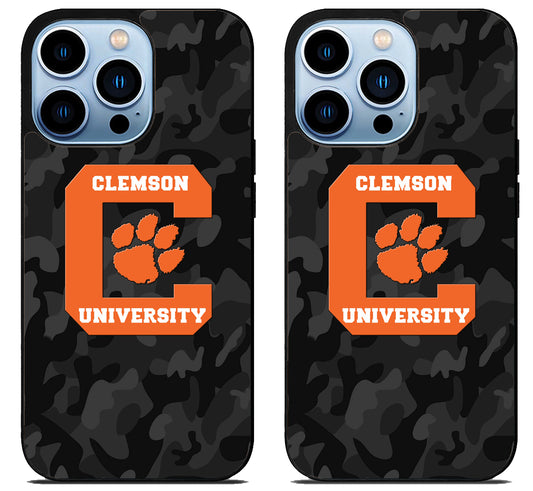 Clemson Tigers Camo iPhone 15 Pro | iPhone 15 Pro Max Case