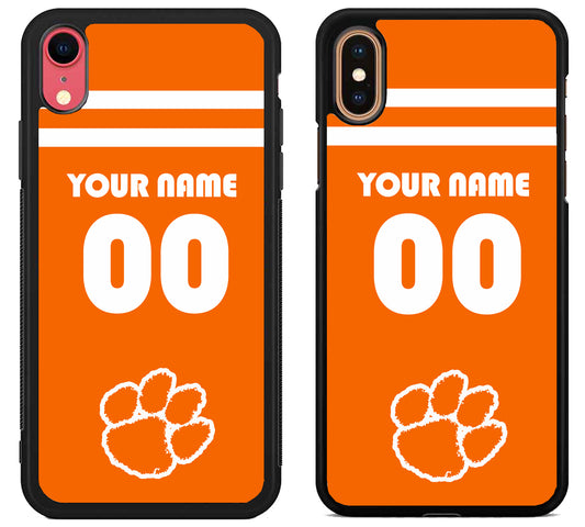 Custom Personalized Clemson Tigers iPhone X | Xs | Xr | Xs Max Case