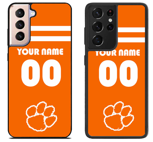 Custom Personalized Clemson Tigers Samsung Galaxy S21 | S21 FE | S21+ | S21 Ultra Case