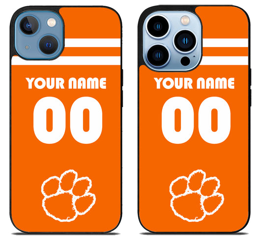 Custom Personalized Clemson Tigers iPhone 13 | 13 Mini | 13 Pro | 13 Pro Max Case