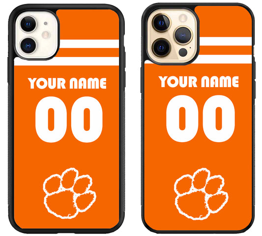 Custom Personalized Clemson Tigers iPhone 12 | 12 Mini | 12 Pro | 12 Pro Max Case