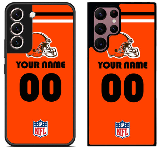 Custom Personalized Cleveland Browns NFL Samsung Galaxy S22 | S22+ | S22 Ultra Case